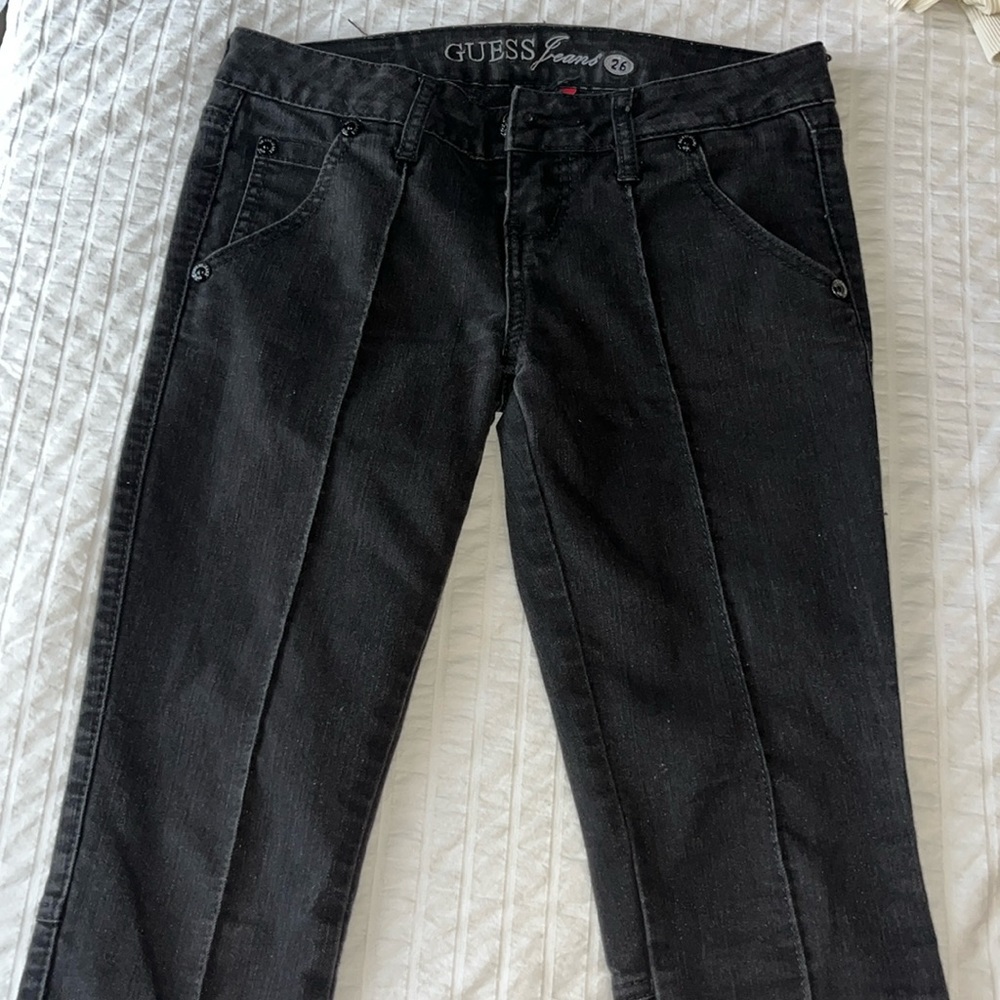 GUESS Skinny Jeans with cross string back (BLACK SZ 26W)